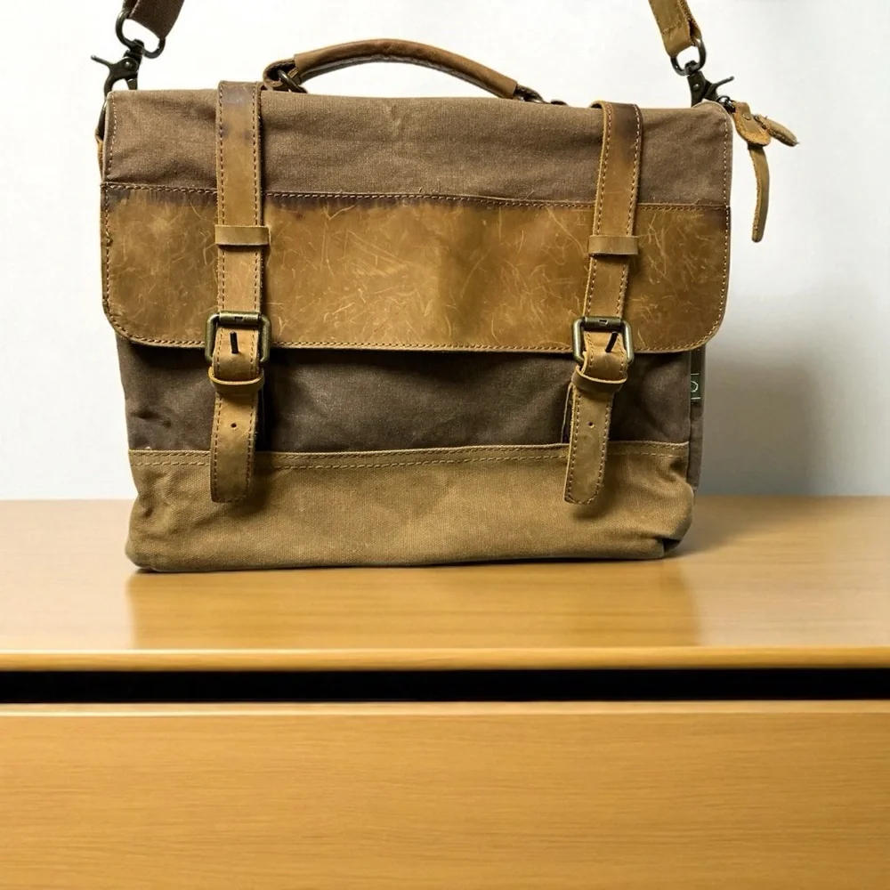 TSD Stylish Brown Leather Messenger Bag